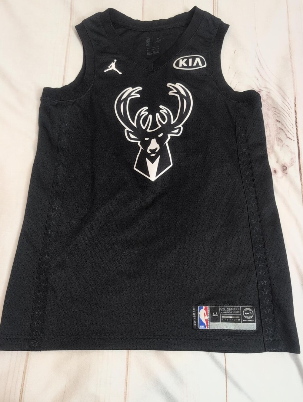 2018 NBA All Star Giannis Antetokounmpo #34 Jordan Swingman Jersey 44 M Black